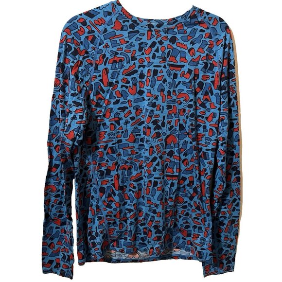 Smartwool Other - Smartwool Merino 150 Men's Small Long Sleeve Crew Geometric Baselayer Blue Red